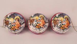 Vintage Papier Mache Angel Candy Containers Western Germany Set of 3 1980's