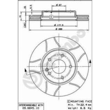 2x Bremsscheibe vorne 288 Geschlitzt Innenbelüftet für Mercedes SLK R170