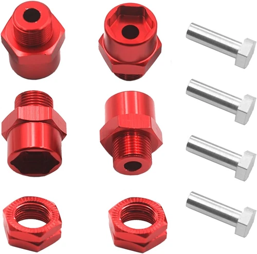 8 Pack Red 1/8 12mm to 17mm Wheel Hex Hub Adapter Extension For 1/10 RC Car - Bild 6 von 10