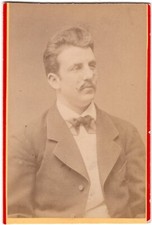 CIRCA 1880s CDV GUSTA HORMAN MAN IN SUIT STOCKHOLM SWEDEN