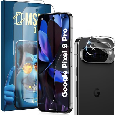 2X Tempered Glass (Screen + Camera) For Google Pixel 9 Pro Full 9H