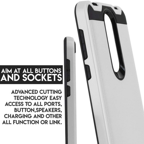 Für Alcatel Onyx, Alcatel 1x 2019, Alcatel 3, Revvl 2 Brushed Shockproof Case - Bild 4 von 19
