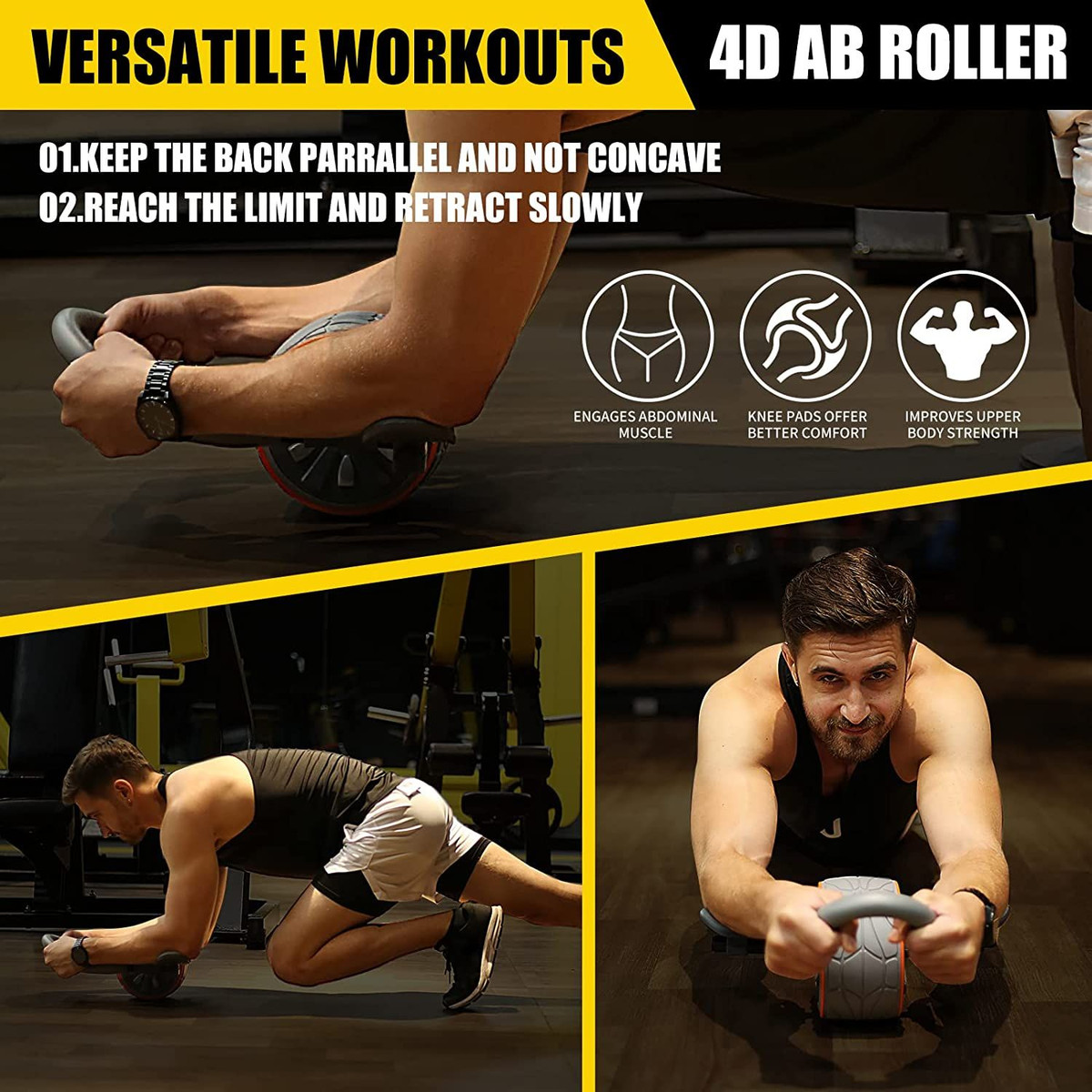 Ab Roller Wheel PALLOTH Ab Workout Equipment For Difficult