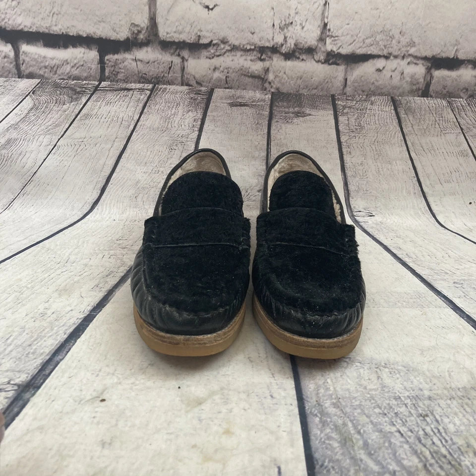 Zapatos Stuart Weitzman Mujer Talla 11M Charol Negro Bromley Mocasines Difusos Foto 2 de 4