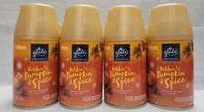 Lot 4 Glade Automatic Spray Refill Air Freshener - Golden Pumpkin & Spice 6.2 oz