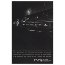 1966 AT&T Bell System: Sleep More Safely Vintage Print Ad