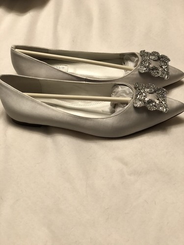 Dune London Jeweled Bridal Flat Shoe -ivory Satin -size 39- NEW. Original $140 - Bild 6 von 7
