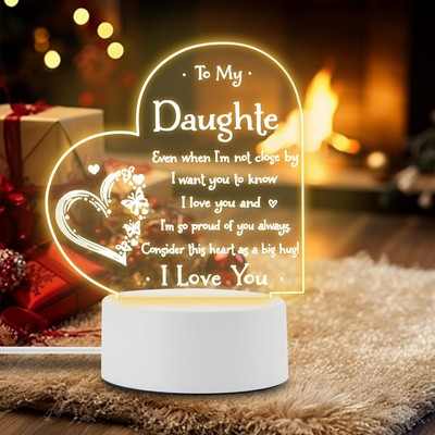 Gifts for Daughter - Delicate from Mom - Acrylic Yellow 