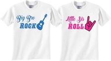 Big Sister Roll Little Brother Rock Big Bro Little Sis Cute matching T-shirts