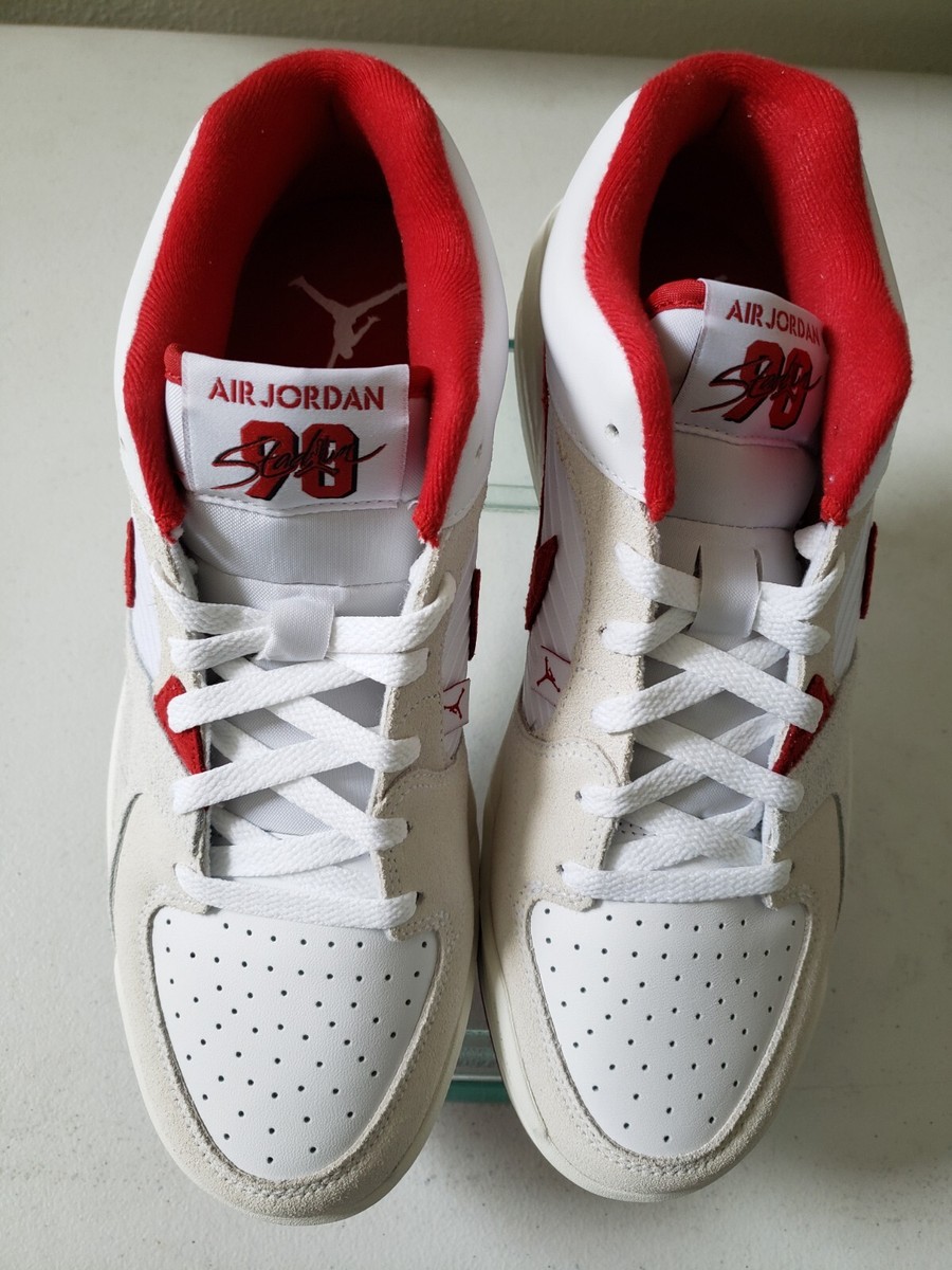 NIKE★JORDAN STADIUM 90★WHITE/SAIL/VIRSITY RED Nike Jordan Stadium 90 White Varsity Red Sail Men Casual