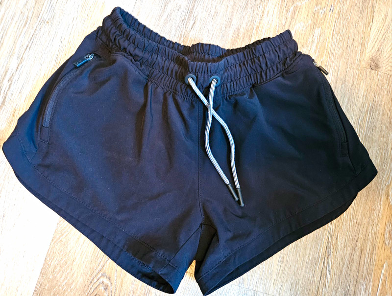 Athleta Girl Girls Black Athletic Shorts Drawstring Elastic Waist Pockets M 8-10