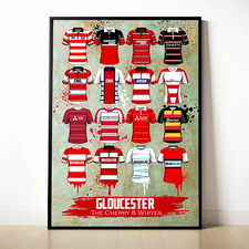 Gloucester Rugby Framed A4 Print
