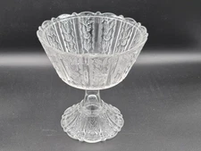 Vintage EAPG Paneled Daisy Pedestal Dish Compote, 6.5"