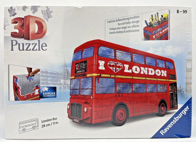 Ravensburger 3D Puzzle London Bus 216 Teile Kunststoffpuzzle EasyClick rot 12534