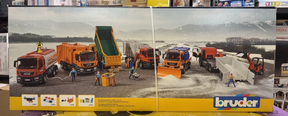 BRUDER 03760 - scala 1:16 - CAMION DEI RIFIUTI MAN TGS CON 2 CASSONETTI - NUOVO - Immagine 3 di 4