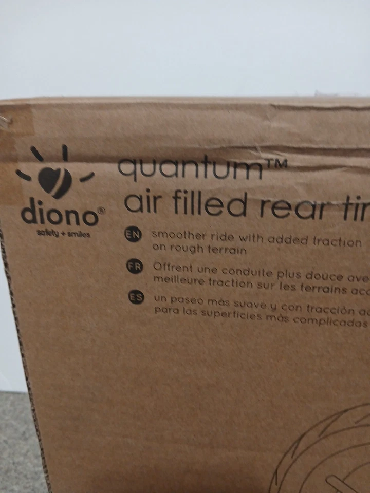 Diono Quantum Air Filled Rear Tires Stroller Black 2 Pack NIB - Image 3 of 4