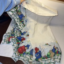 VINTAGE 1991 PADDINGTON BEAR CRIB BEDDING SET NOJO EDEN TOYS USA RARE, EUC