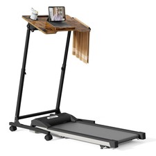 Bike Trainer Desk with Wheels, Adjustable Treadmill Desk, Rolling Standing De...