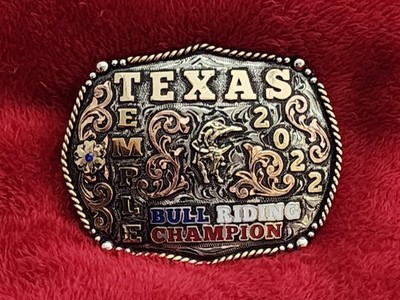 Rodeo BULLRIDING X~Treme Champion Trophy Buckle☆Temple Texas