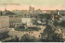 Carte Postale Ancienne - Pays - Belgique - Liège - Luik - Place du Théatre - Col