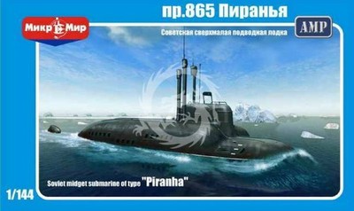 Soviet midget submarine Piranha  Mikromir 144-001 skala 1/144