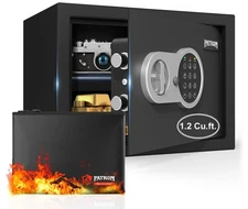 [ 1.2 Cu.ft. ]PATRON Fireproof Safe for Home,Digital Security Home Cabinet Sa...