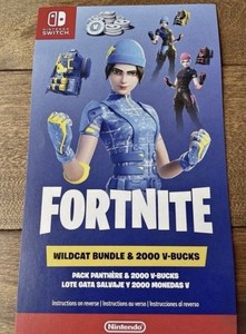 Nintendo Switch Fortnite Wildcat Bundle + 2000 V-Bucks Download Code