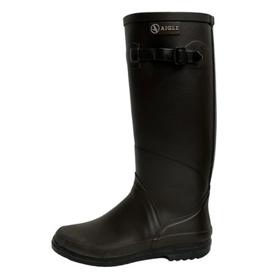 AIGLE Dark Brown Rubber Women's Boots