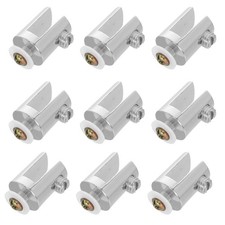 10 Pcs Shower Glass Clips Shelf Bracket Holder Wall Mirror Clamps