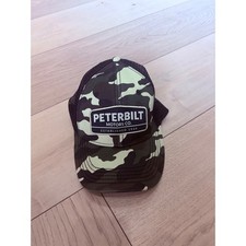 Peterbilt Motors Co Camo Trucker Hat Mesh Snapback Cap Green Black Camouflage Peterbilt Motors Co Camo Trucker Hat Mesh Snapback Cap Green Black Camouflage