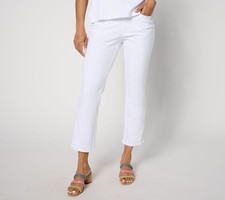 Belle by Kim Gravel Women's Pants Sz 8 Tall Flexibelle Anchor White A664169