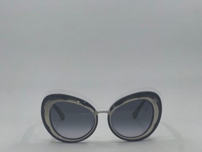 Shamballa Eyewear Lotus III Sunglasses Black Silver Round Cat Eye 55mm New