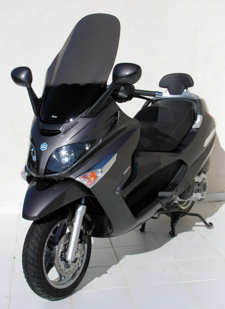 Bulle haute Ermax noire claire pour scooter Piaggio X8 et X-Evo