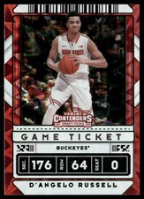 2020 Panini Contenders Draft #37 D'Angelo Russell Game Ticket Green Explosion