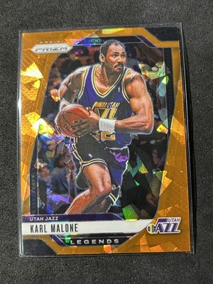 2024-25 Panini Prizm - Legends Karl Malone #289 Orange Ice Prizm