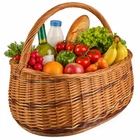 Shopping Basket Strong & Large 44cm Wicker Basket Sturdy Hand Woven WIKLER Market Basket