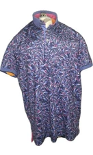 Greyson Men's Performance Golf Polo Shirt Sz Medium M Purple Blue NWOT Excellent