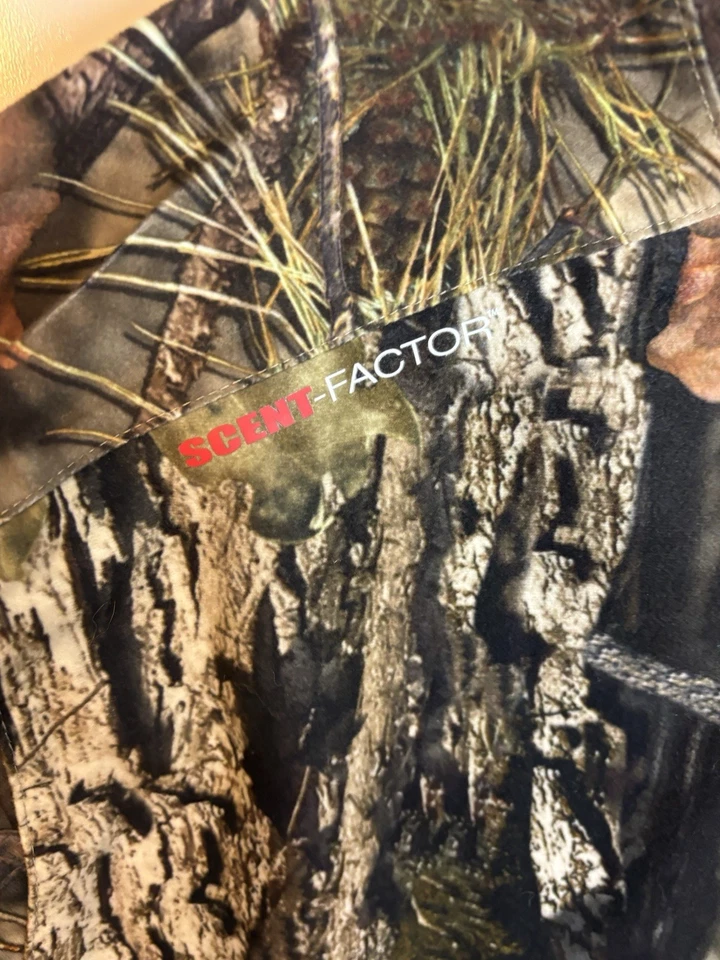 Mossy Oak Jacket Mens 3X Camo Break Up Country Scent Factor Hunting Hooded Zip - Image 3 of 4