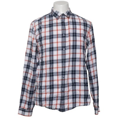 H&M, Hemd, Größe: L, Weiß/Blau/Rot, Baumwolle, Karo, Herren #YSN