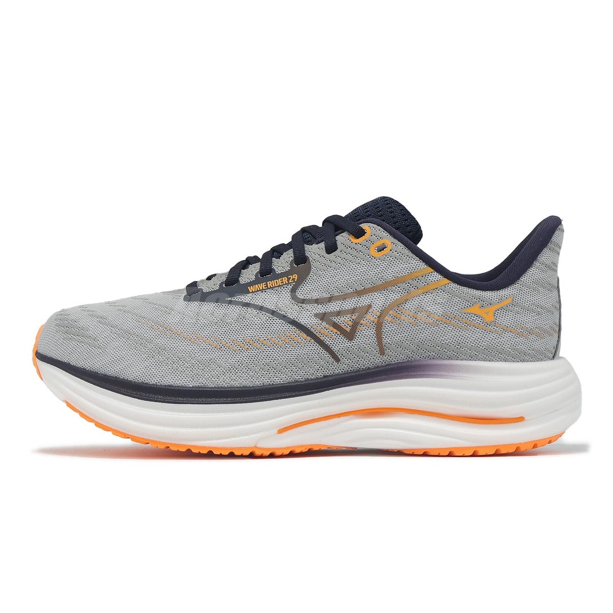 Mizuno トレーニングシューズ Mizuno Wave Rider 29 Super Wide Grey Orange Men Road Running Shoes