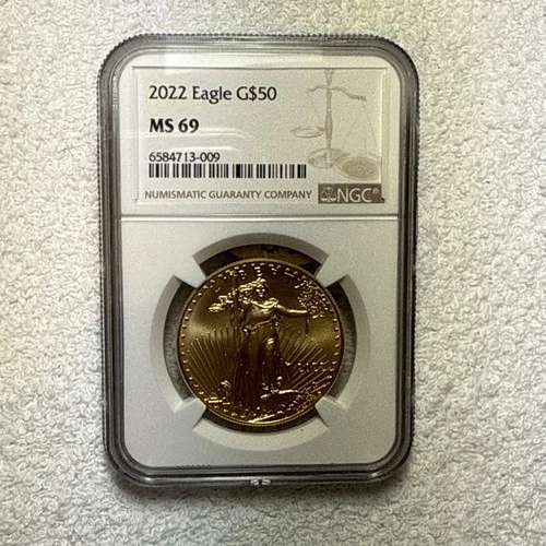 2022 Certified American .999 Gold Eagle 1 oz $50 -  MS69