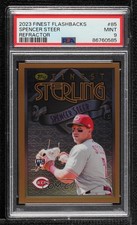 2023 Topps Finest Flashbacks Sterling Refractor Spencer Steer PSA 9 MINT 0h28