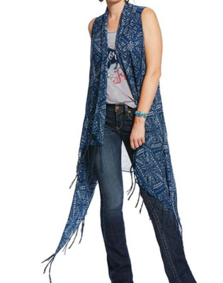 NEW Versatile Ariat milly vest [one size] Loyal print dusk Blue/white