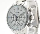 Vintage [NEAR MINT] SEIKO Chronograph 6T63-00D0 White Dial Silver Watch  Japan