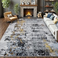 8x10 Rug Washable Area Rugs for Living Room, Modern Abstract Large Area Rug N...