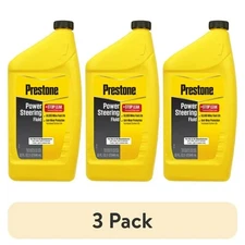 (3 pack) Prestone Power Steering Fluid Plus Stop Leak, 32 oz (1 Quarts)