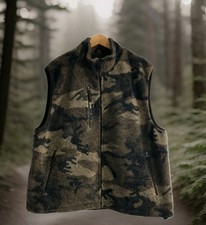 CABELA'S BERBER FLEECE HUNTING VEST MEN'S XL REG OUTFITTER CAMO BROWN