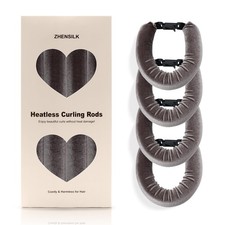 Heatless Hair Curler Set   4PCS Velvet Overnight 1 Count Pack of 4 , 4 Brown