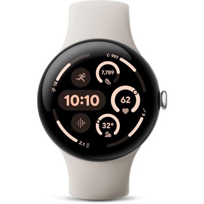Google Pixel Watch 3 Smartwatch Porcelain (150 185 mm, 165 215 mm)