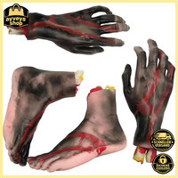 Halloween Deko Set Abgetrennte HäNde FüßE 4Er Pack Gruselparty Requisiten